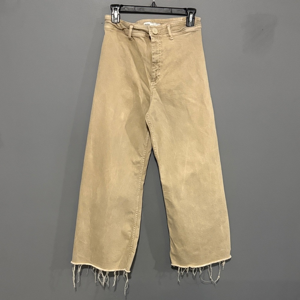 Zara Frayed Hem Wide-Leg jeans